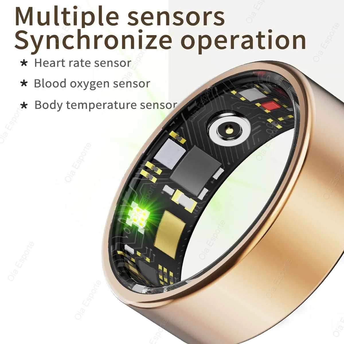 Anillo Inteligente con Base de Carga – Monitor de Salud, Sueño y Ritmo Cardíaco para Hombre y Mujer · Resistente al Agua IP68 y 5ATM · Modo Multideporte