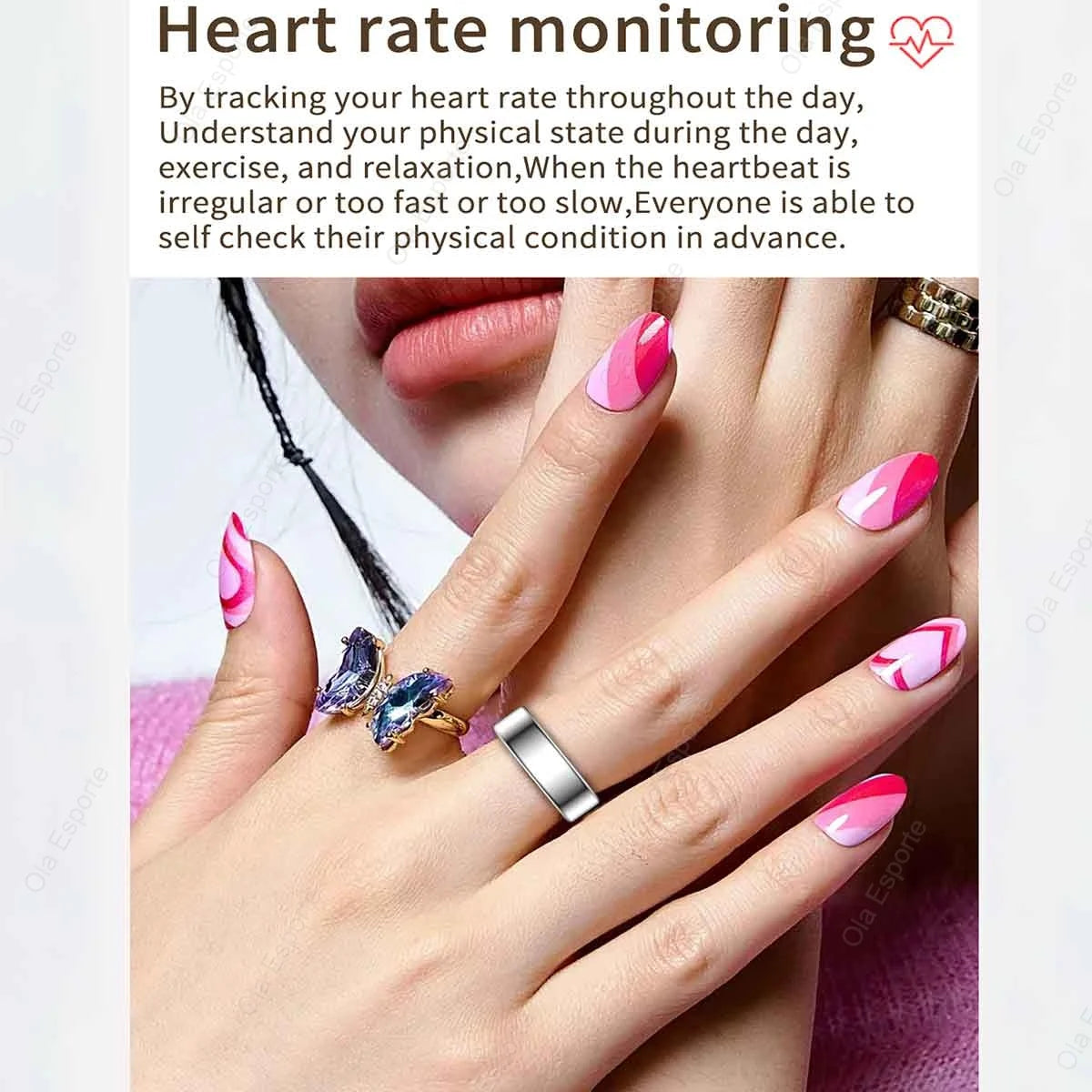 Anillo Inteligente con Base de Carga – Monitor de Salud, Sueño y Ritmo Cardíaco para Hombre y Mujer · Resistente al Agua IP68 y 5ATM · Modo Multideporte