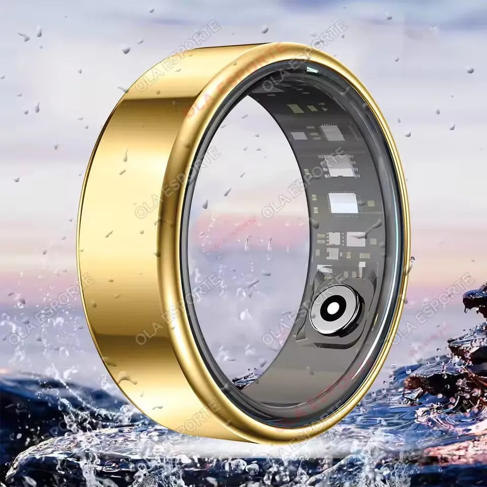 Anillo Inteligente con Base de Carga – Monitor de Salud, Sueño y Ritmo Cardíaco para Hombre y Mujer · Resistente al Agua IP68 y 5ATM · Modo Multideporte