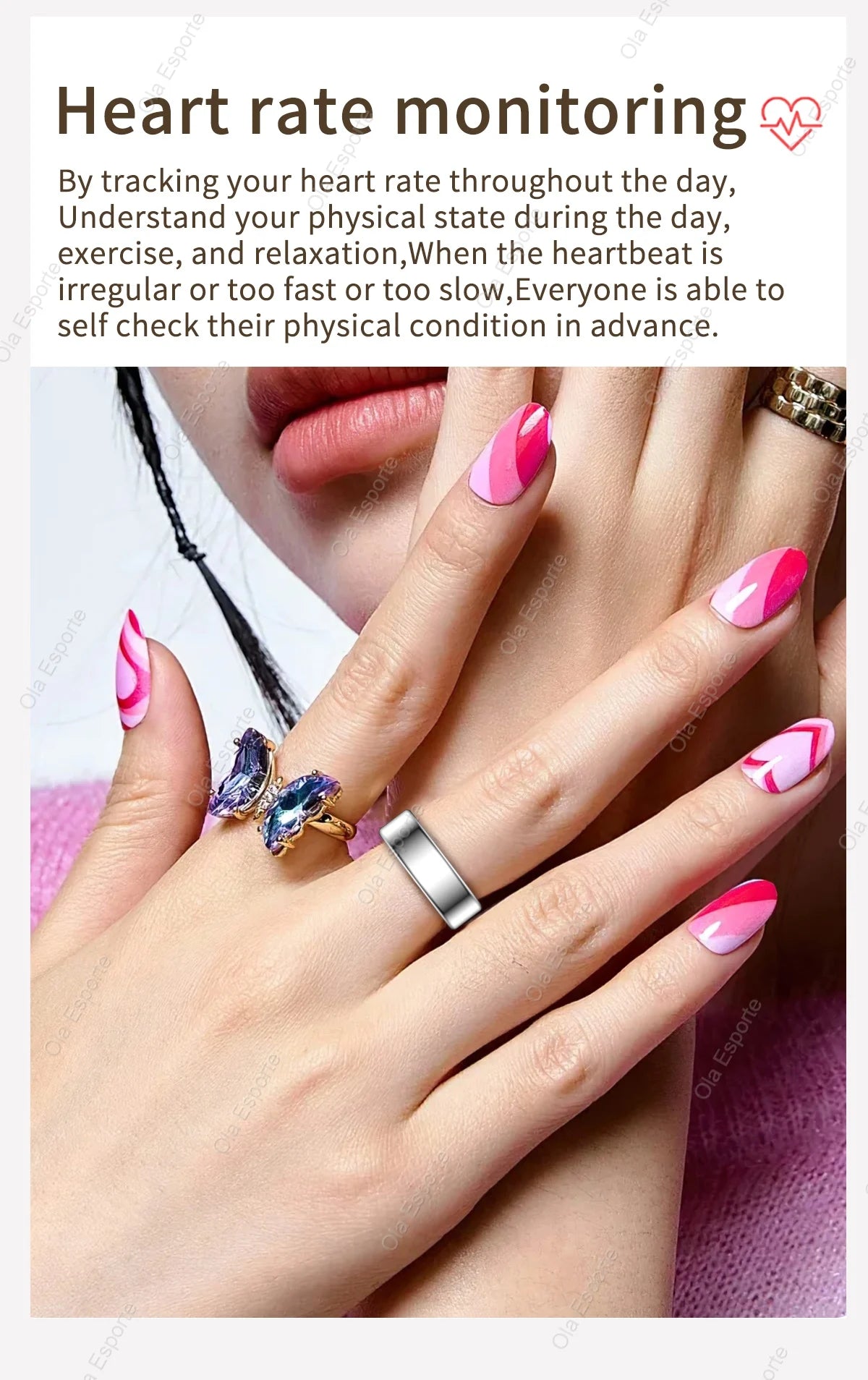 Anillo Inteligente con Base de Carga – Monitor de Salud, Sueño y Ritmo Cardíaco para Hombre y Mujer · Resistente al Agua IP68 y 5ATM · Modo Multideporte